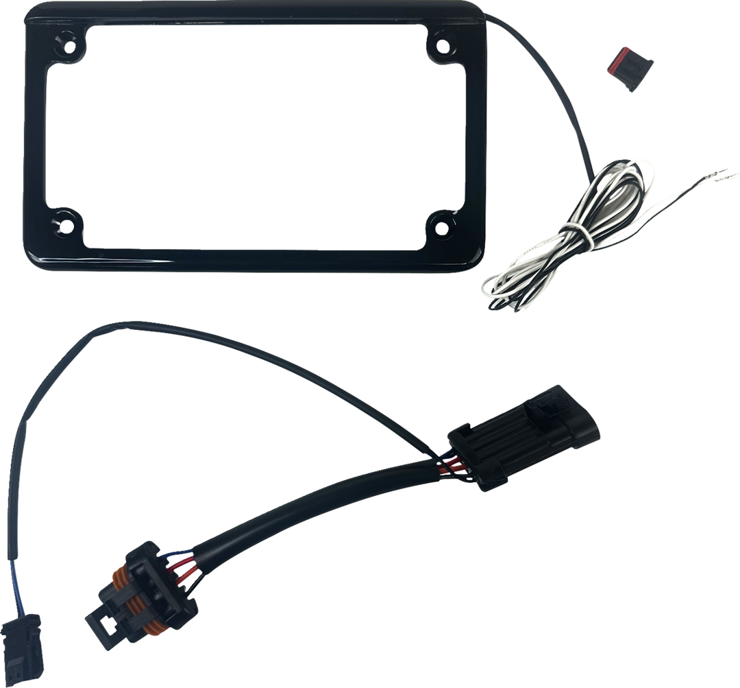 Custom Dynamics Lighted License Plate Frame Gloss Black General - Polaris General and More