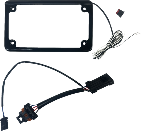 Custom Dynamics Lighted License Plate Frame Gloss Black General - Polaris General and More