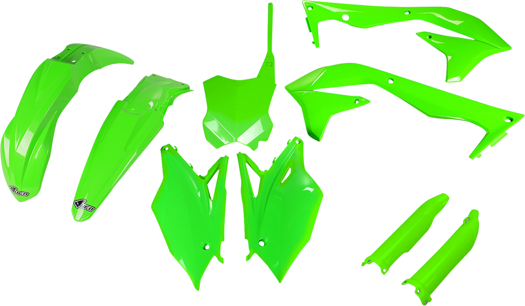 UFO Plast Body Kit Neon Green - Kawasaki KX450F 2016-2017