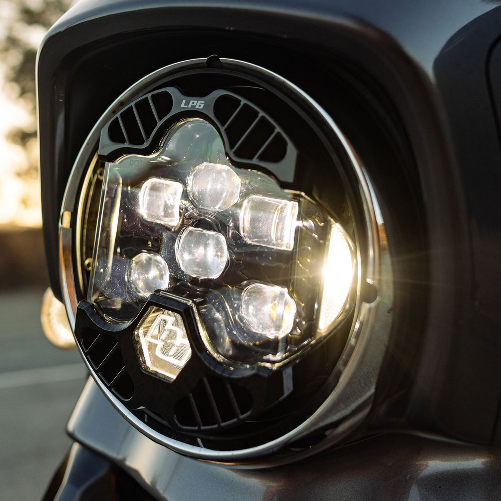 Baja Designs DOT LP6 LED Headlight Kit Amber - 2014-2023 Harley-Davidson Street Glide