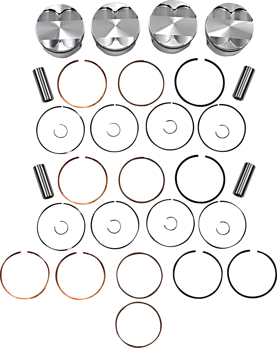 JE Pistons Piston Kit - Suzuki GSX-R1100 86-88 / GSX1100F Katana/Bandit 88-92 - 84.00 mm 12.8:1 CR