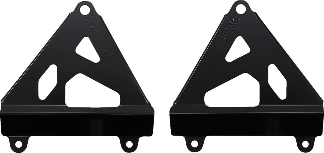 Works Connection Radiator Brace Set Black - Honda CRF450R and More