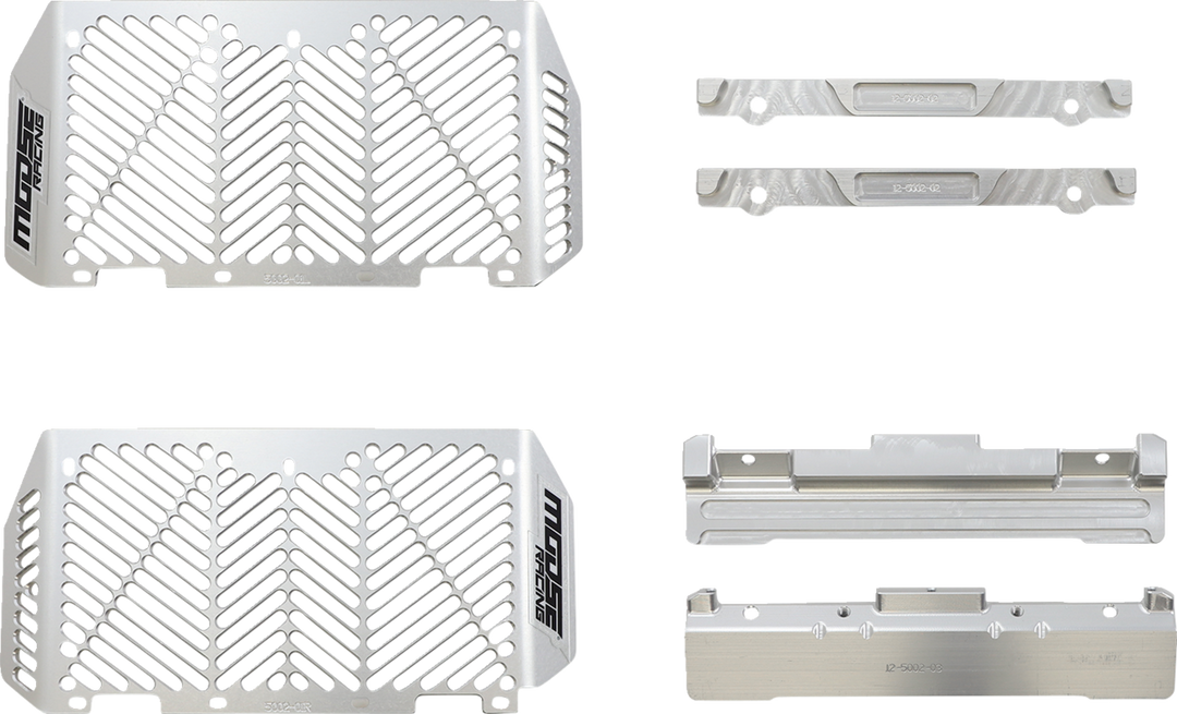 Moose Racing Billet Radiator Guards Silver - Yamaha YZ125 and More