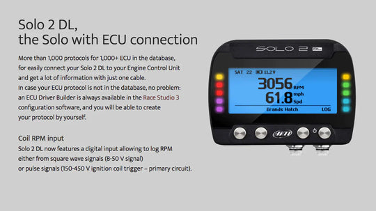 AiM Solo 2 DL Digital Logger for Can-Am Maverick X3