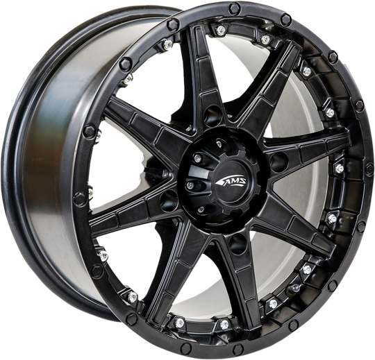 AMS Wheel Roll'n 105 Front/Rear Black 14x7 4/137 5+2 - Honda Talon and More