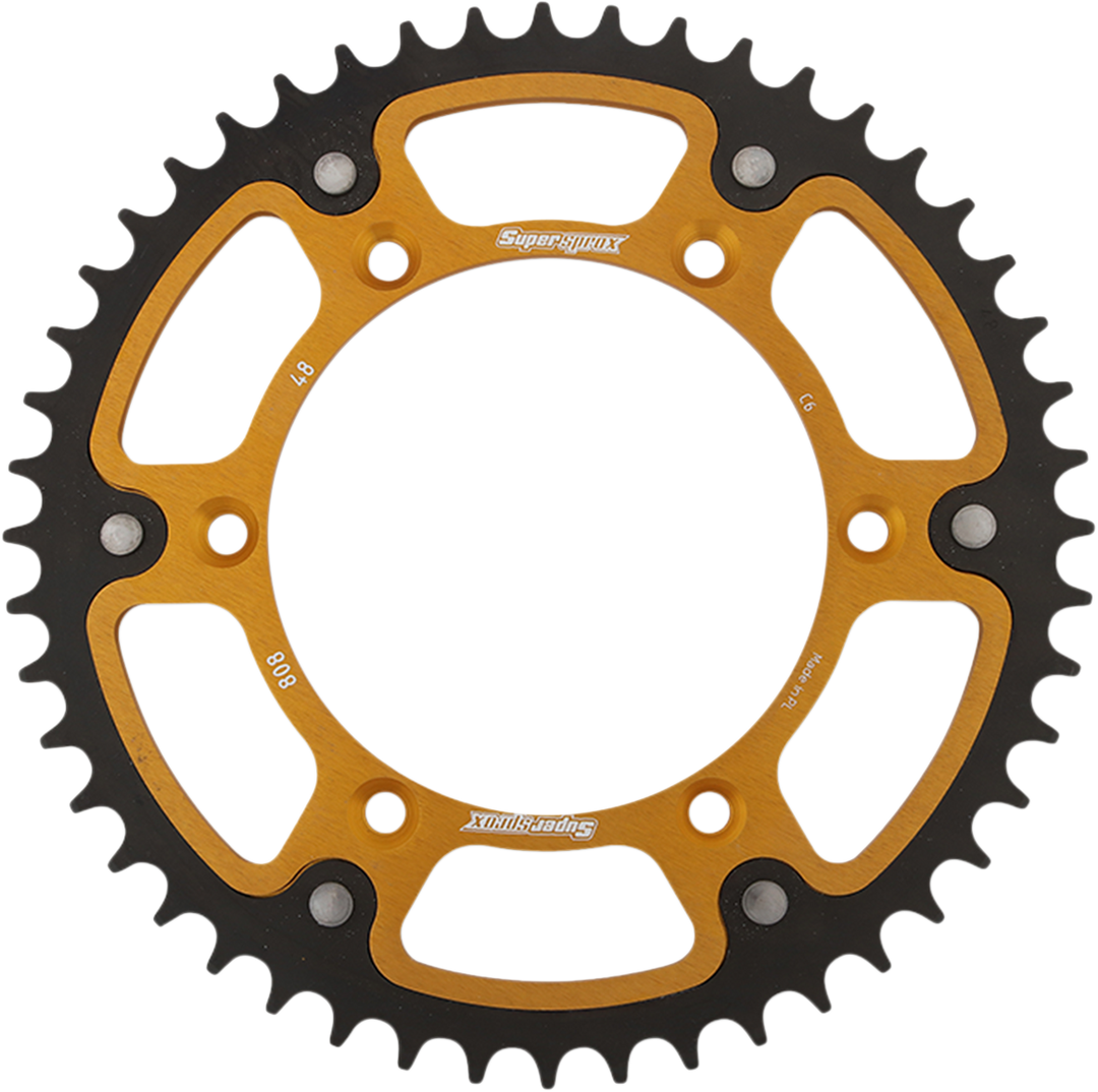 Supersprox Stealth Rear Sprocket 48 Tooth Gold - Suzuki RM125 and More