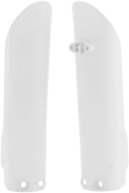 Acerbis Lower Fork Covers For Inverted Forks White - KTM 85 SX and More