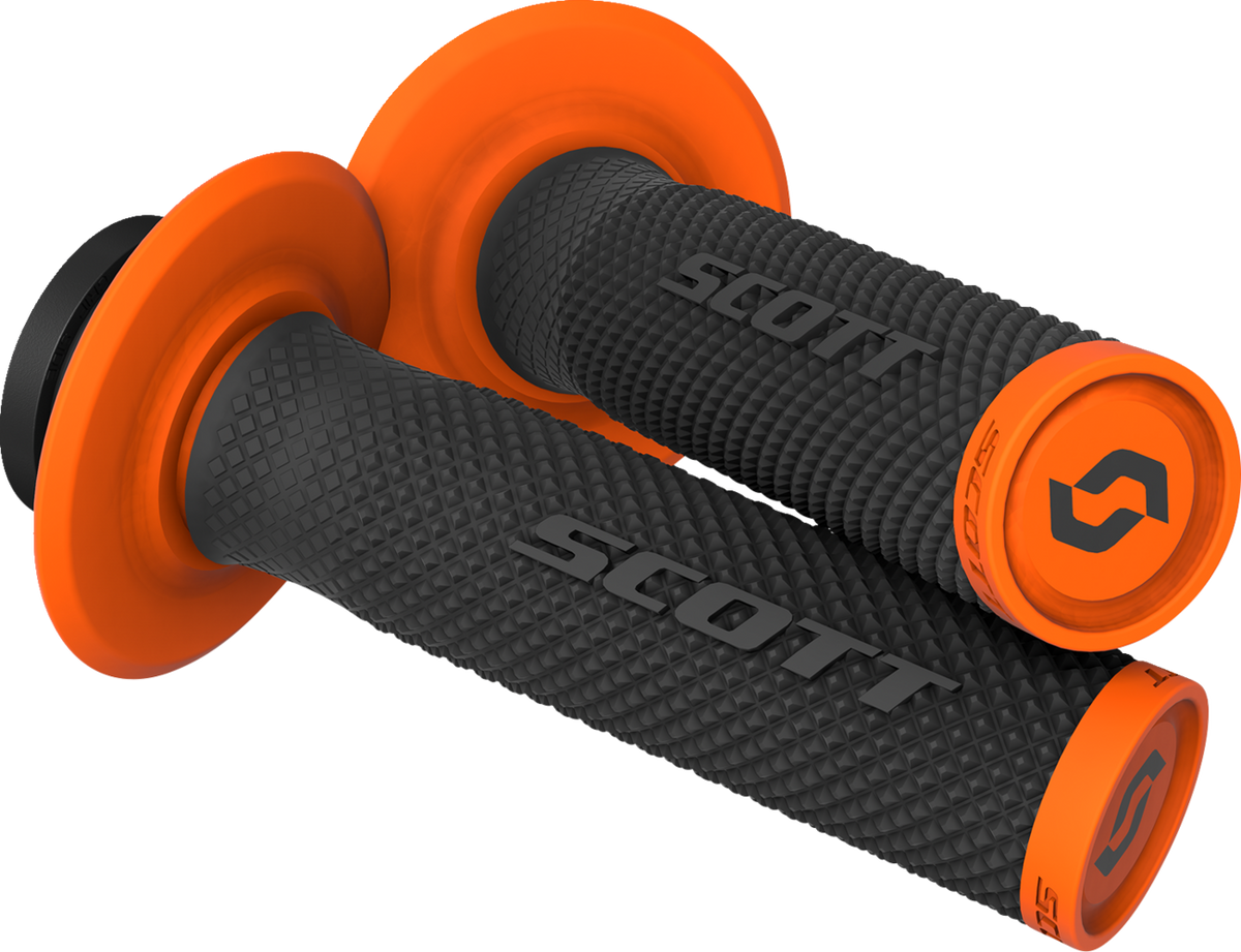 Scott SX II Lock-On Grip And Cam Set Black/Orange - Honda CRF450R and More