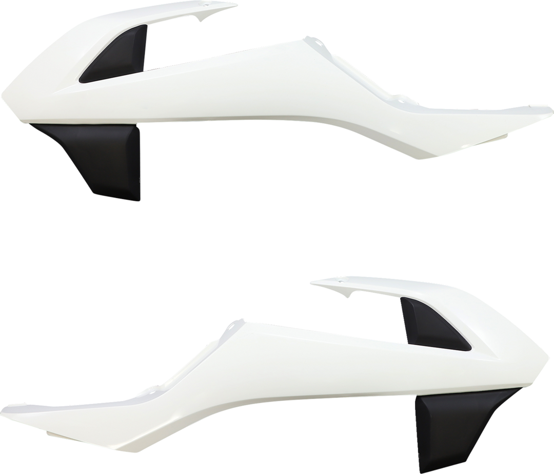 Acerbis Radiator Shrouds White/Black - KTM 50 SX and More