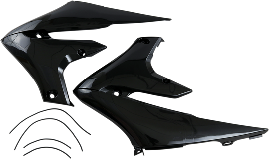 UFO Plast Radiator Covers Black - Yamaha WR250F and More