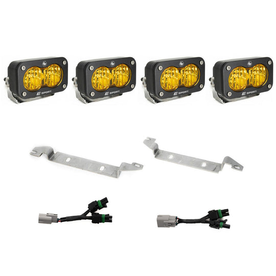 Baja Designs S2 Sport Fog Pocket Kit Amber - 2024+ Toyota Tacoma TRD Pro, Trailhunter