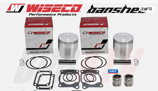 Yamaha Banshee 350 66mm Wiseco Pistons SKF Bearings Cool Head O-Ring Gasket Kit