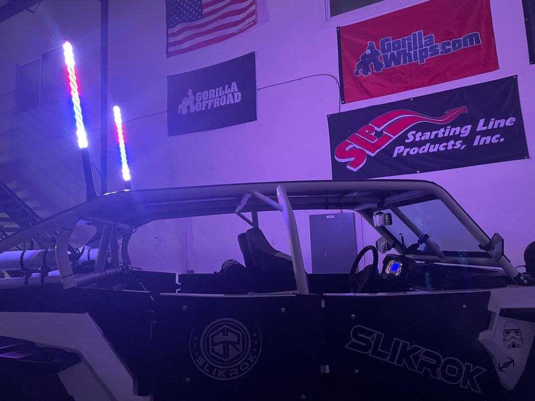 4' LED Whip Elite HD II Single Whip Pressure Release Mount