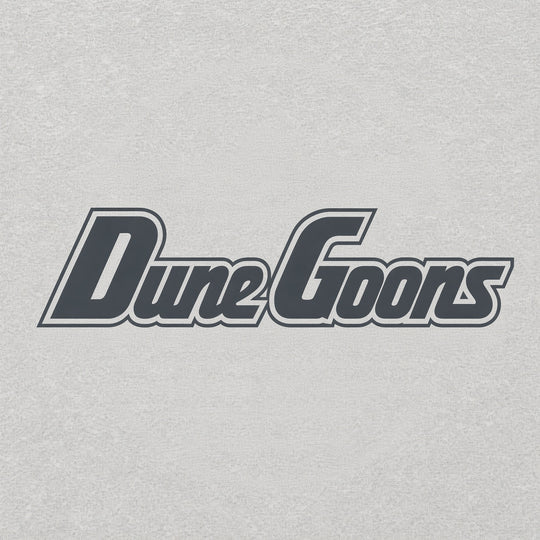 Dune Goons front wordmark on heather grey