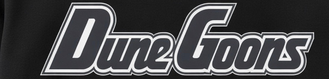 Dune Goons front wordmark in white ink