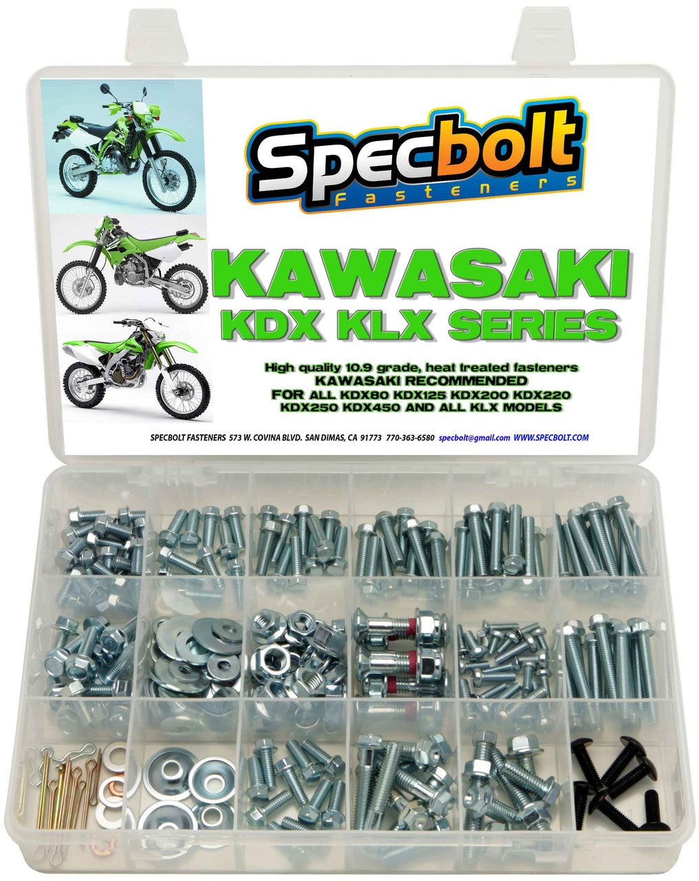 Specbolt 250pc Kawasaki KDX KLX Bolt Kit