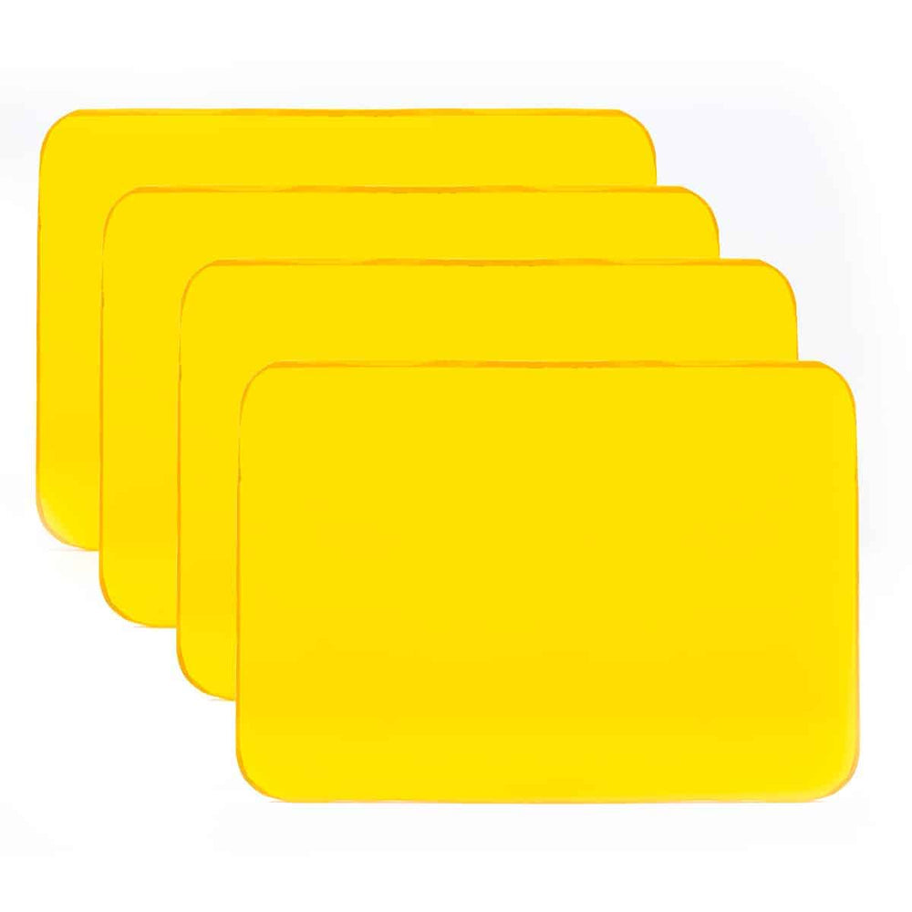 Sector Seven Spectrum Sawtooth Mirror LED Lens - Yellow - Set of 4