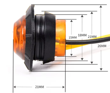 Marker and Clearance Lights for Trailers, RV's, Trucks, Boats - AMBER