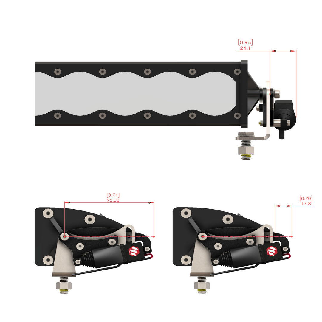 Baja Designs OnX6+ Double Actuator Kit for 20in+ Light Bars Universal