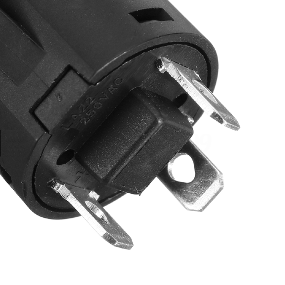 22MM LED Push Button Latching Switch with Blue Illumination