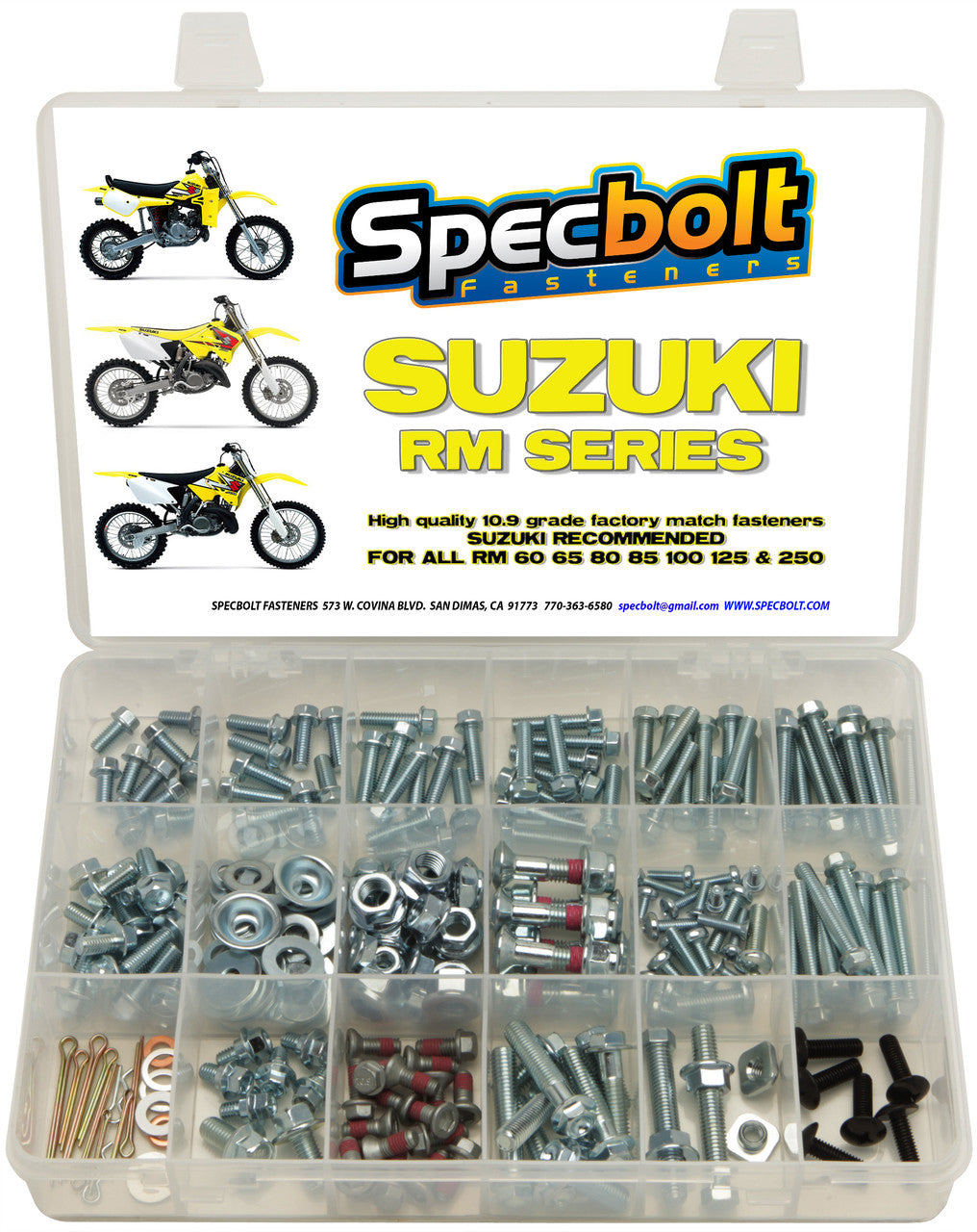 Specbolt 250pc Suzuki RM 2-Stroke Bolt Kit