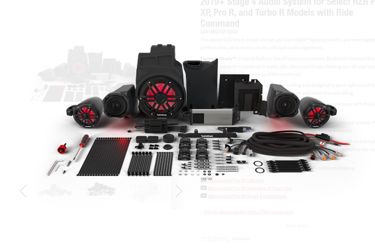 Rockford Fosgate Stage 4 Audio Kit - 2019-2024 Polaris RZR Pro XP, Pro R, Turbo R (Ride Command)