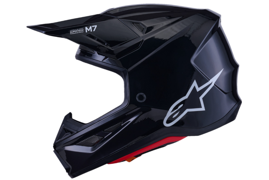 Alpinestars Supertech S-M7 Solid Helmet - Gloss Black