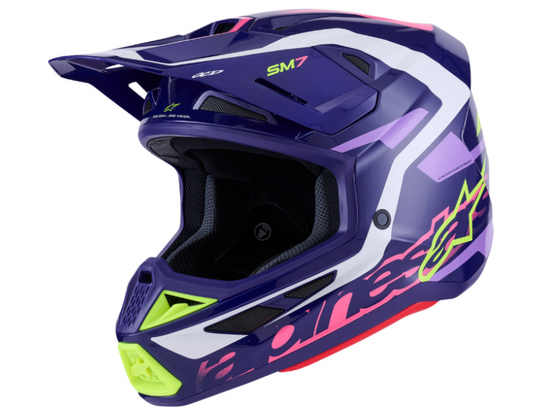 Alpinestars Supertech S-M7 Deed Helmet - Gloss Purple/Pink