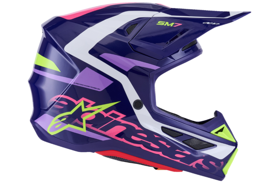 Alpinestars Supertech S-M7 Deed Helmet - Gloss Purple/Pink