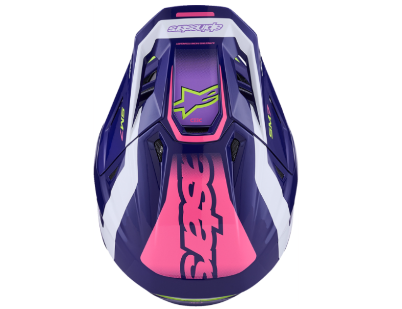 Alpinestars Supertech S-M7 Deed Helmet - Gloss Purple/Pink