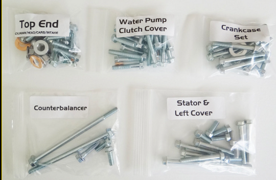 Yamaha Dirt Bike & ATV Engine Fastener Kit - OEM Zinc Grade 10.9