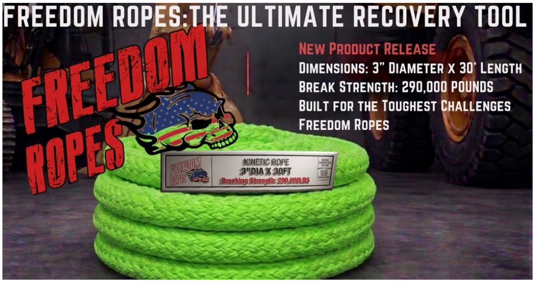 3”x30’ Kinetic Energy Rope (290,000 Breakstrength)
