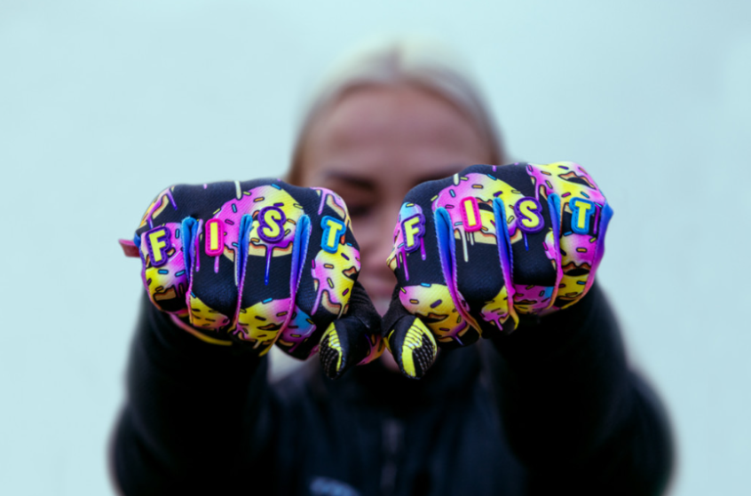 FIST Handwear Strapped Caroline Buchanan Red Label Sprinkle Fades Gloves