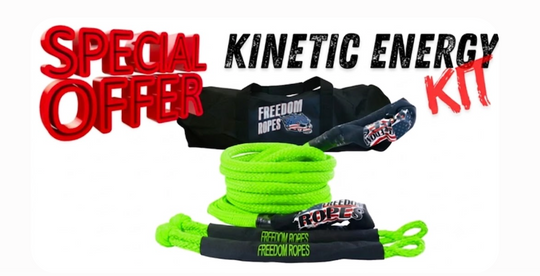 1"x30' Kinetic Energy Rope Kit with (2) 7/16" Soft Shackles (comes with the bag)