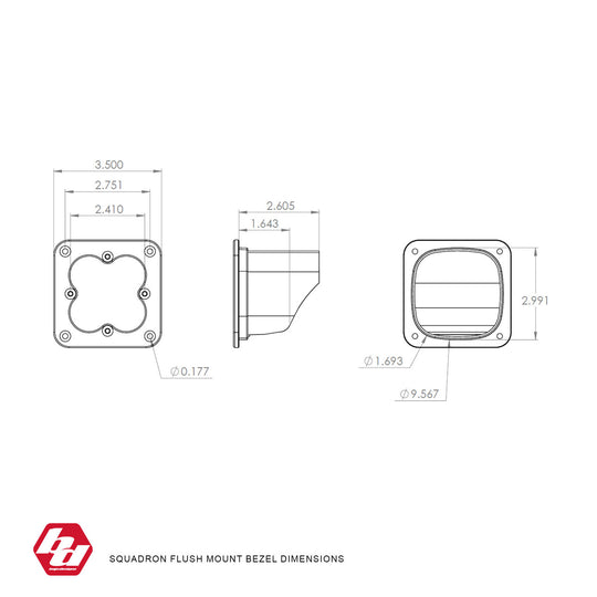 Baja Designs Flush Mount Bezel Kit