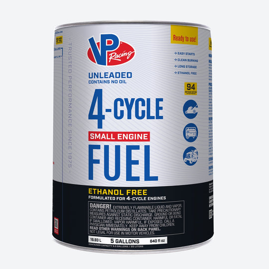 VP Racing 4-Cycle Fuel: Ethanol-Free Small Engine Fuel