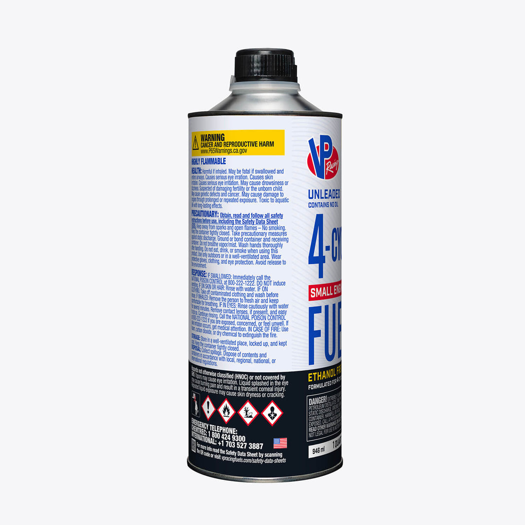 VP Racing 4-Cycle Fuel: Ethanol-Free Small Engine Fuel