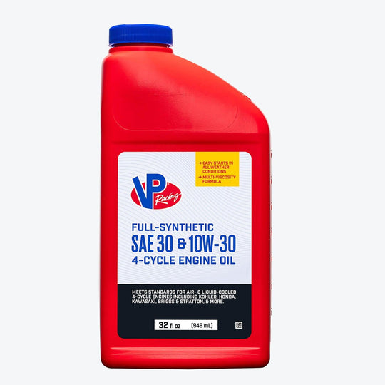 VP Racing 4-Cycle Engine Oil SAE 30 - 10W30 Full Synthetic Small Engine Oil