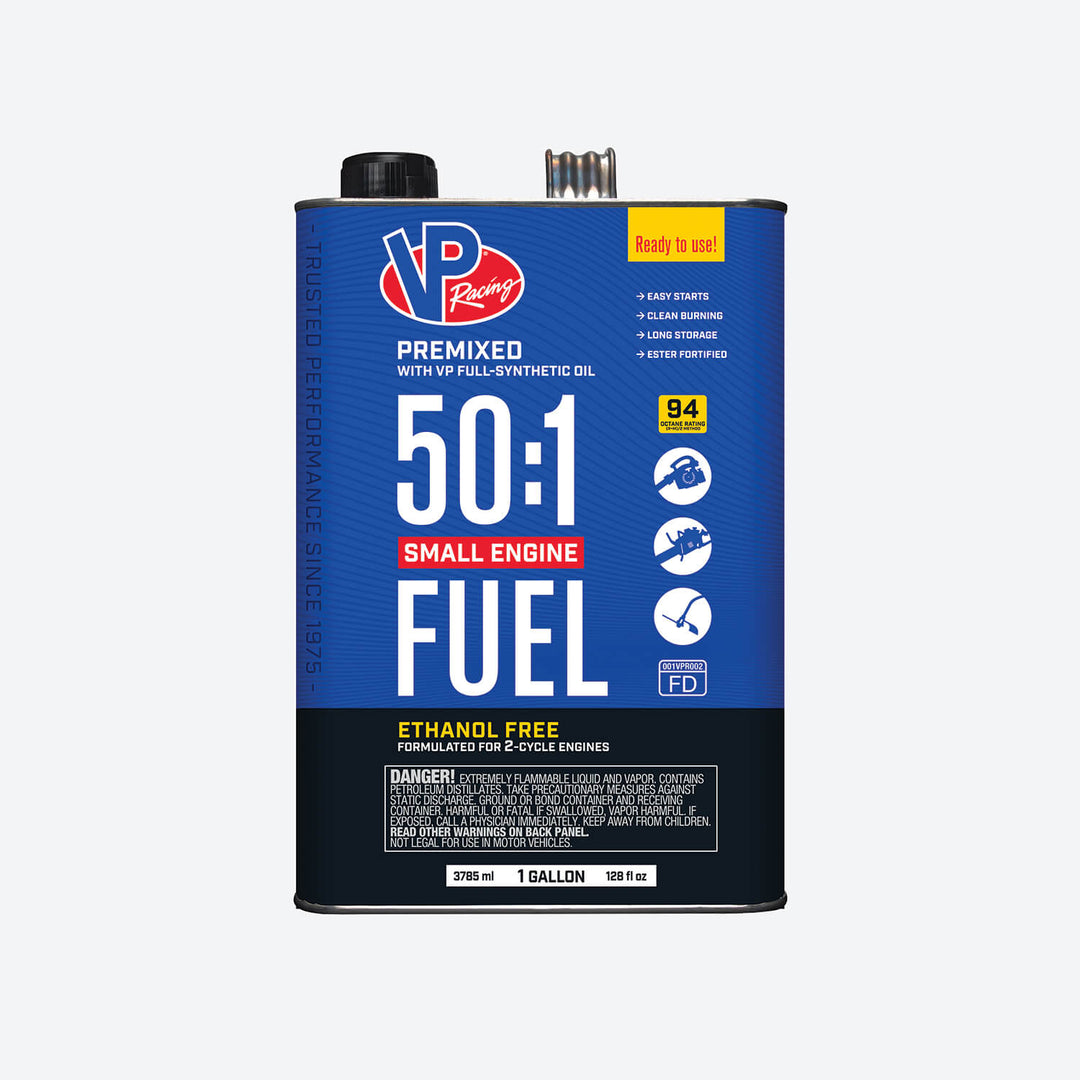 VP Racing 50:1 Fuel Mix: Premixed Ethanol-Free 94 Octane
