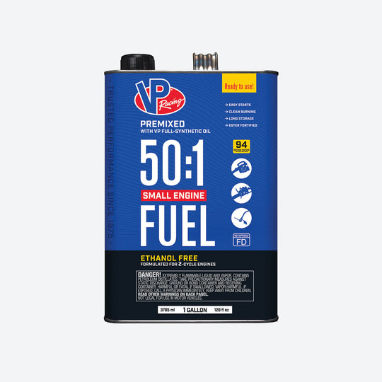 VP Racing 50:1 Fuel Mix: Premixed Ethanol-Free 94 Octane