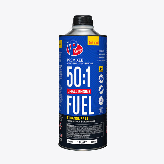 VP Racing 50:1 Fuel Mix: Premixed Ethanol-Free 94 Octane