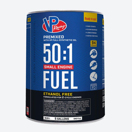VP Racing 50:1 Fuel Mix: Premixed Ethanol-Free 94 Octane