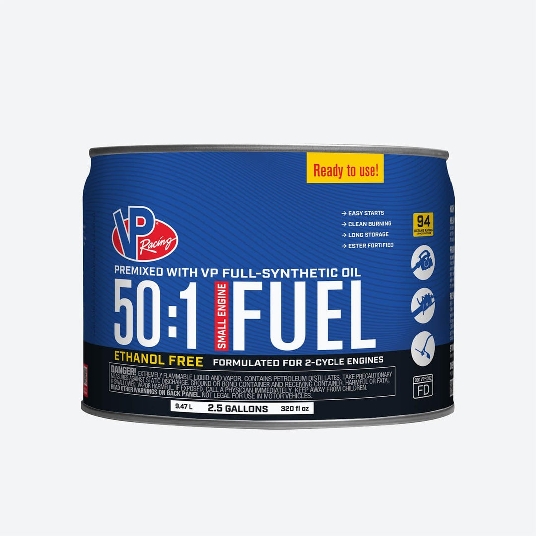 VP Racing 50:1 Fuel Mix: Premixed Ethanol-Free 94 Octane
