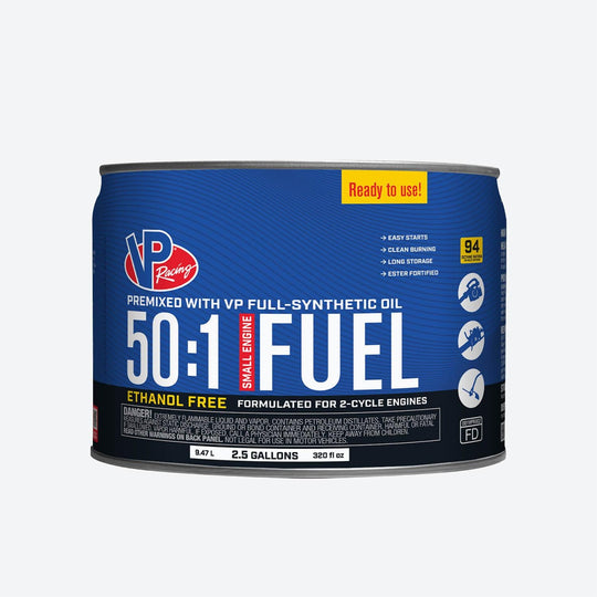 VP Racing 50:1 Fuel Mix: Premixed Ethanol-Free 94 Octane