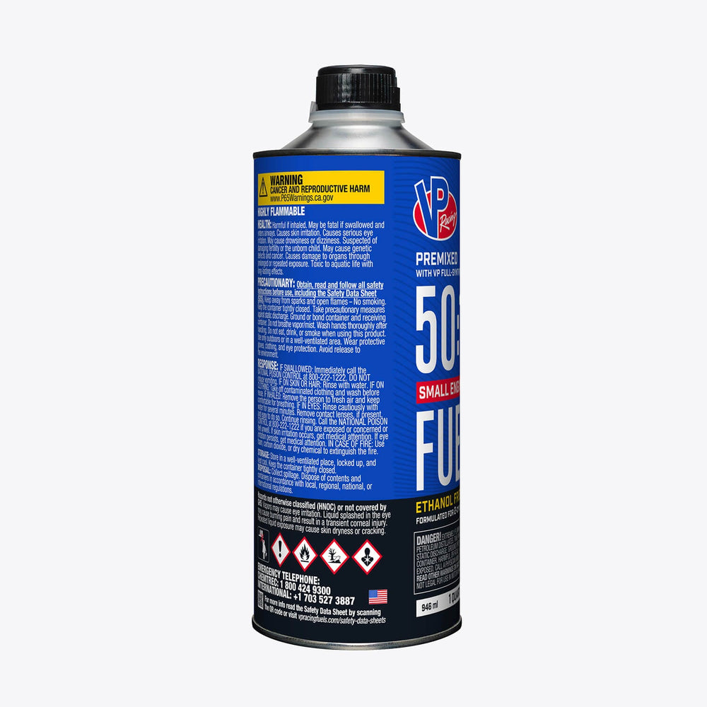 VP Racing 50:1 Fuel Mix: Premixed Ethanol-Free 94 Octane