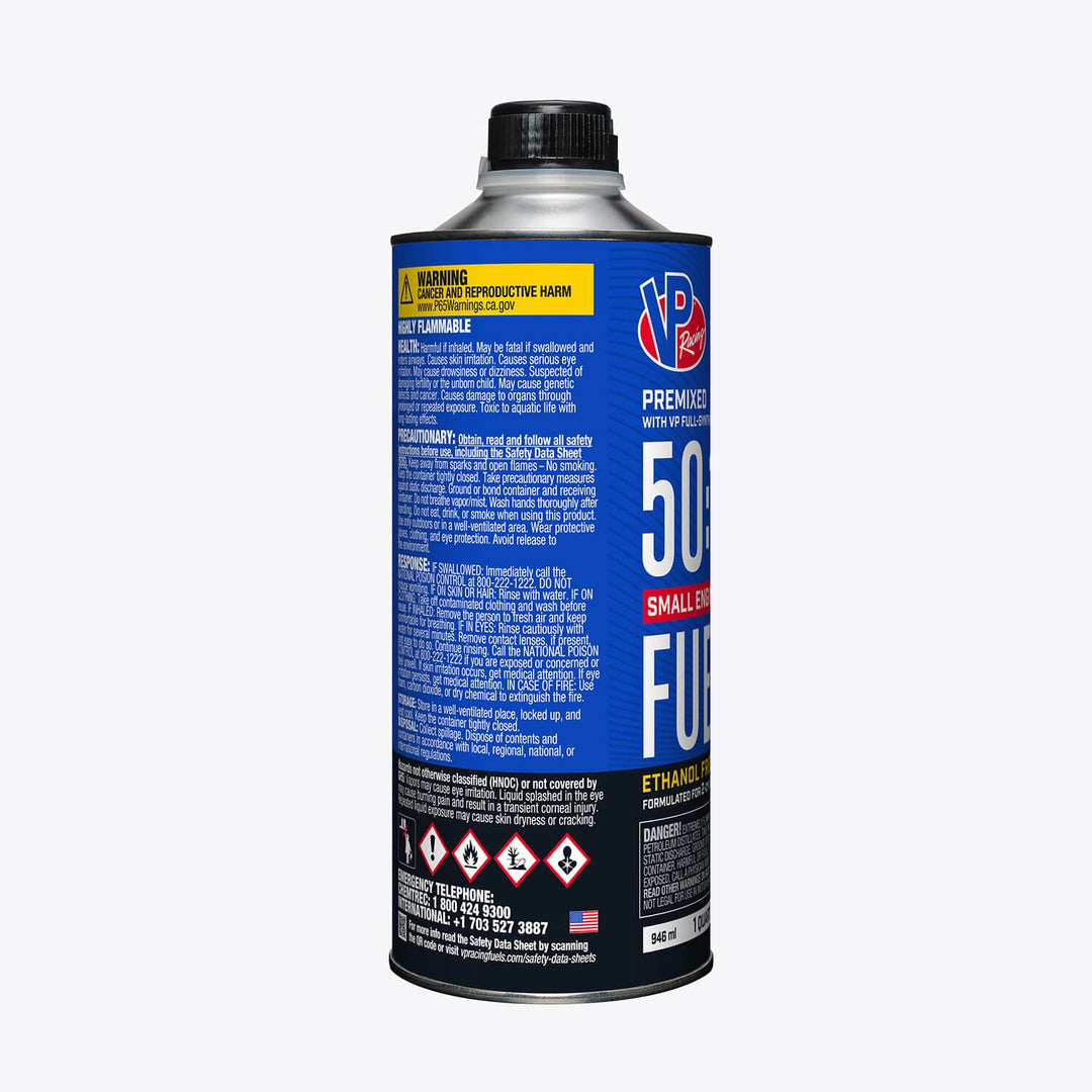 VP Racing 50:1 Fuel Mix: Premixed Ethanol-Free 94 Octane