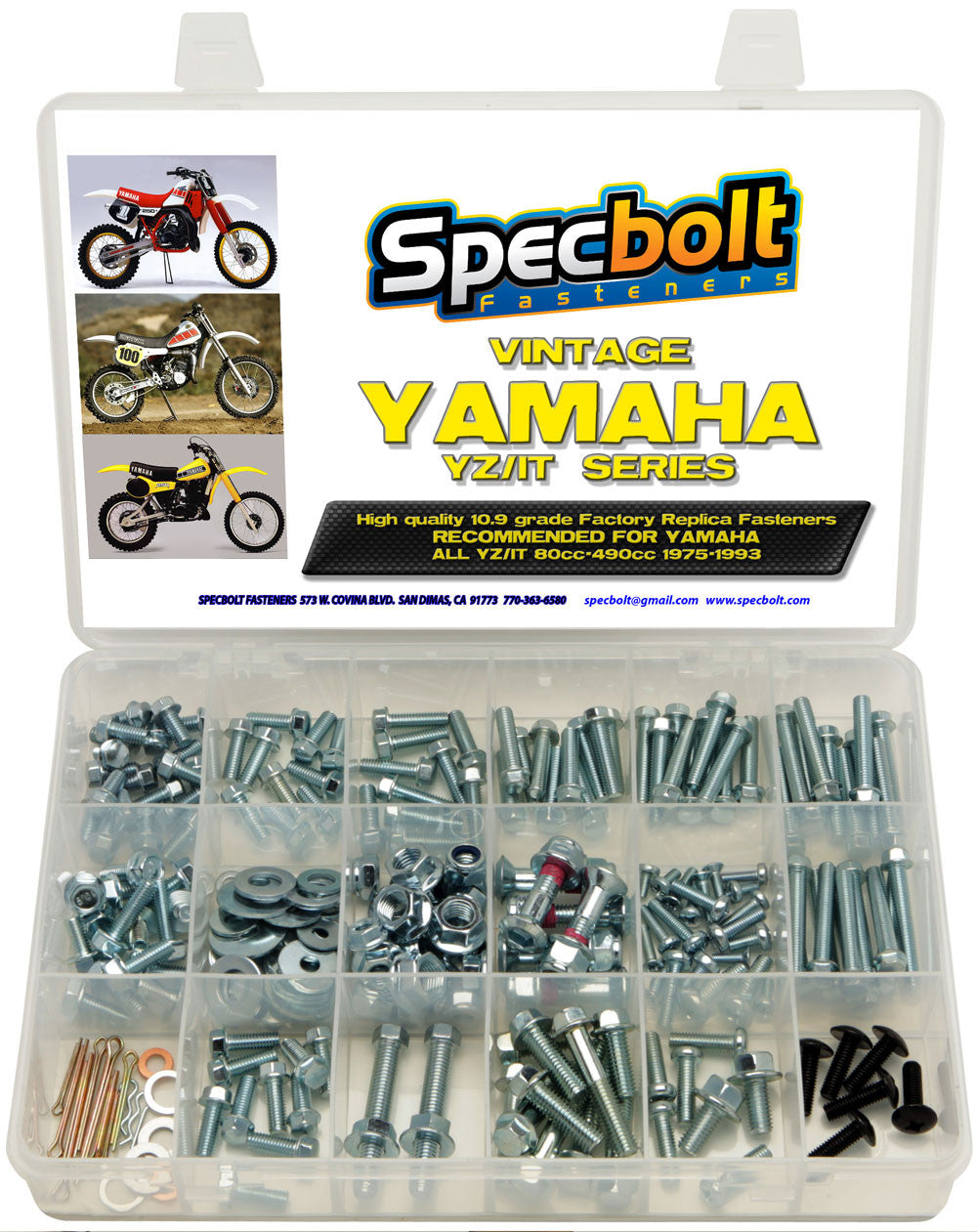 Specbolt 250pc Yamaha Vintage YZ IT 2-Stroke Bolt Kit