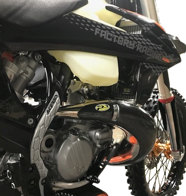 P3 Carbon Carbon Fiber Pipe Guard Guard MAX Coverage KTM/Husqvarna (101072)