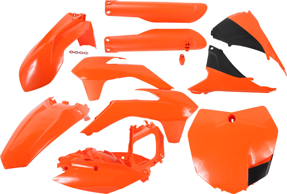 Acerbis Full Plastic Kit Kit Orange and Black (2403091008)