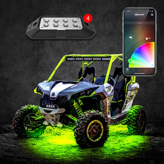 XK Glow RGB LED Rock Light Kit - XKchrome App Control